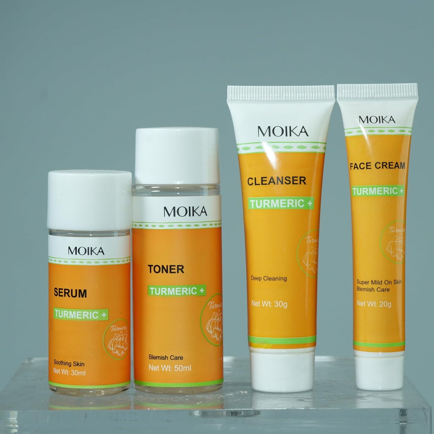 5 Pack Turmeric Soap Bar Turmeric Skincare, Exfoliating Tumeric Soap Nourishing Turmeric Facial Cleanser Turmeric Face Cream Toner Serum, Travel Size